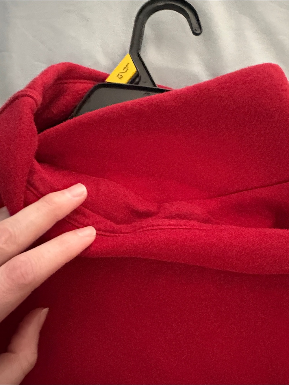 Women's Red Funnel Neck Sweater - Picture 8 of 9